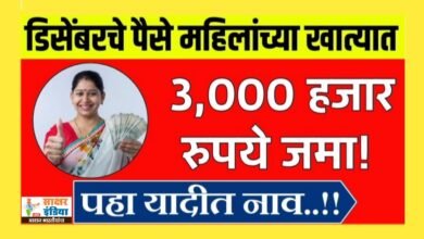 Photo of डिसेंबरचे पैसे महिलांच्या खात्यात 3,000 हजार रुपये जमा! पहा यादीत नाव